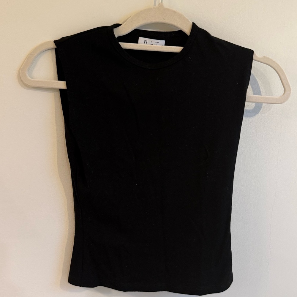 RLT Sydney Black Sleeveless Top, S